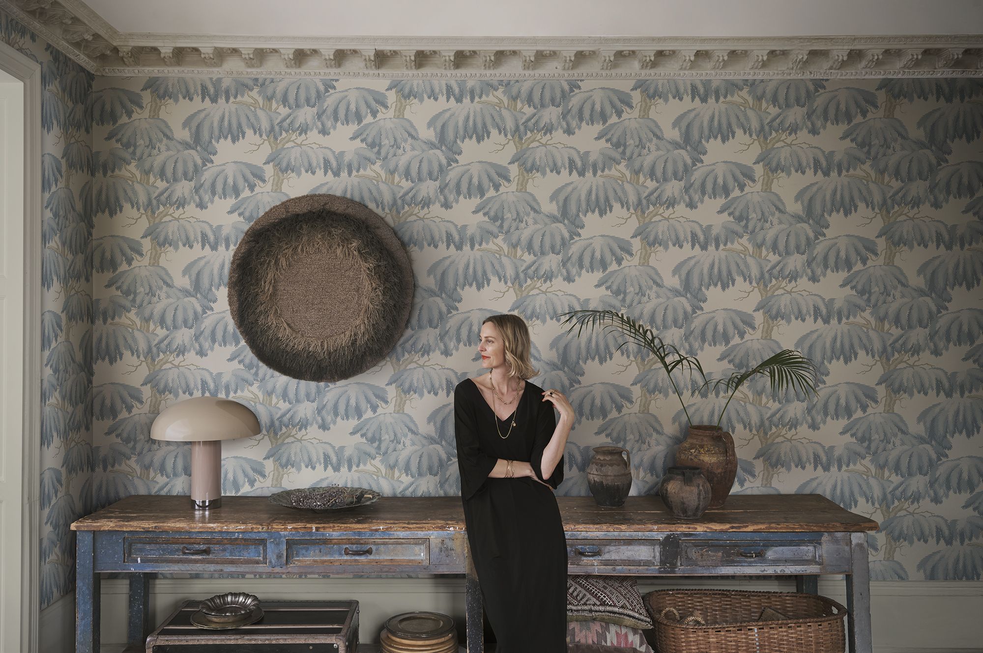 S10665 Alba Light Blue Wallpaper by Sandberg