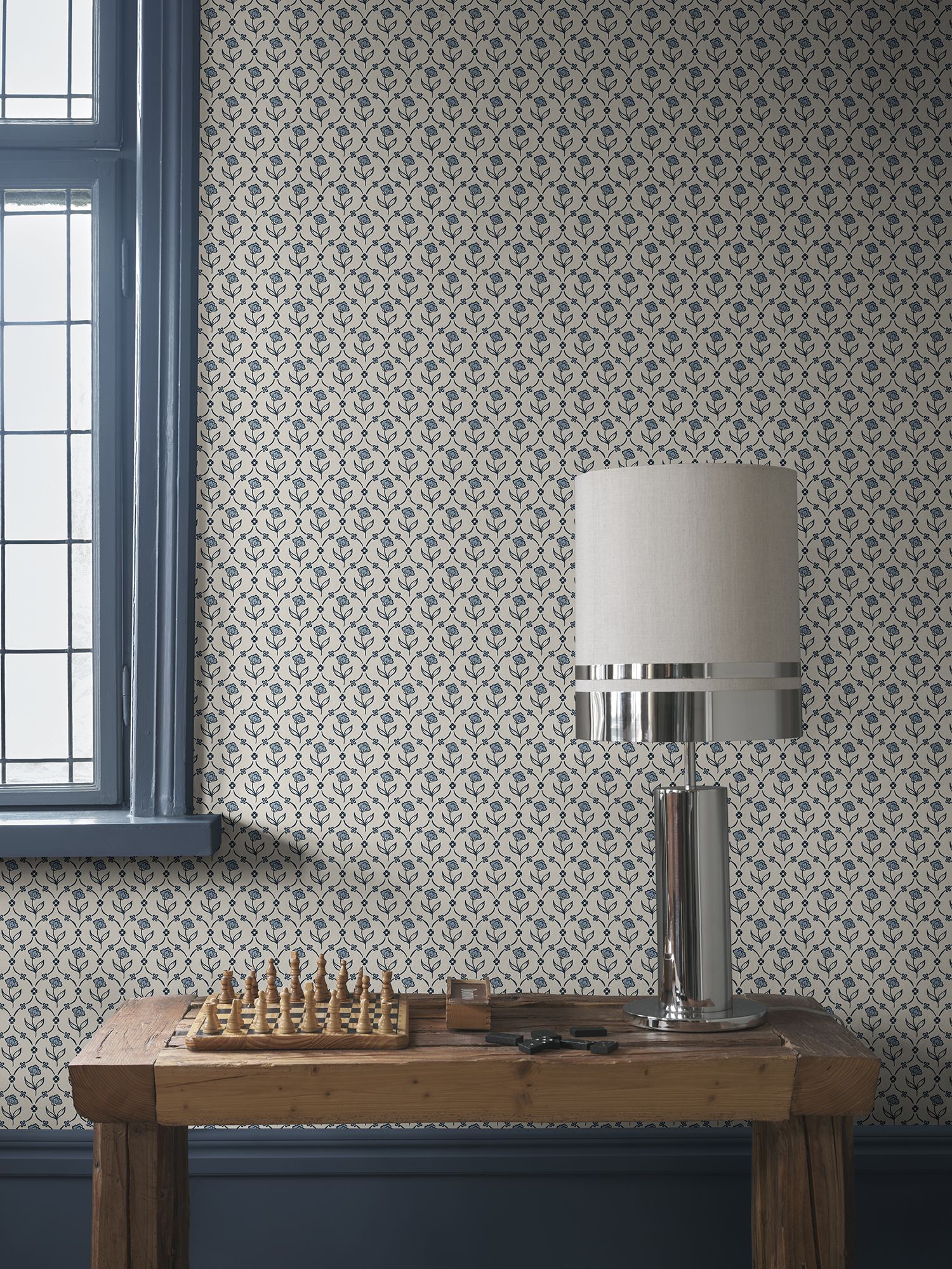 S10669 Elena Blue Wallpaper by Sandberg