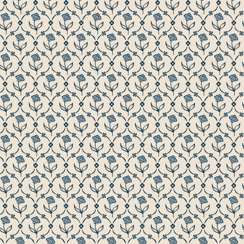 S10669 Elena Blue Wallpaper by Sandberg