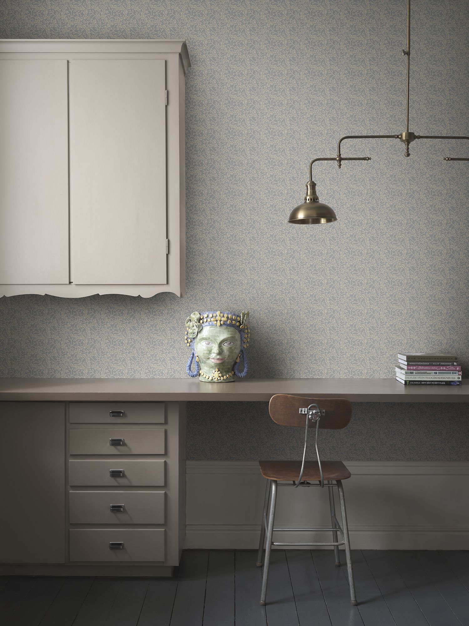 S10673 Coral Light Blue Wallpaper by Sandberg