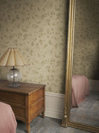 S10676 Mila Olive Green Wallpaper by Sandberg