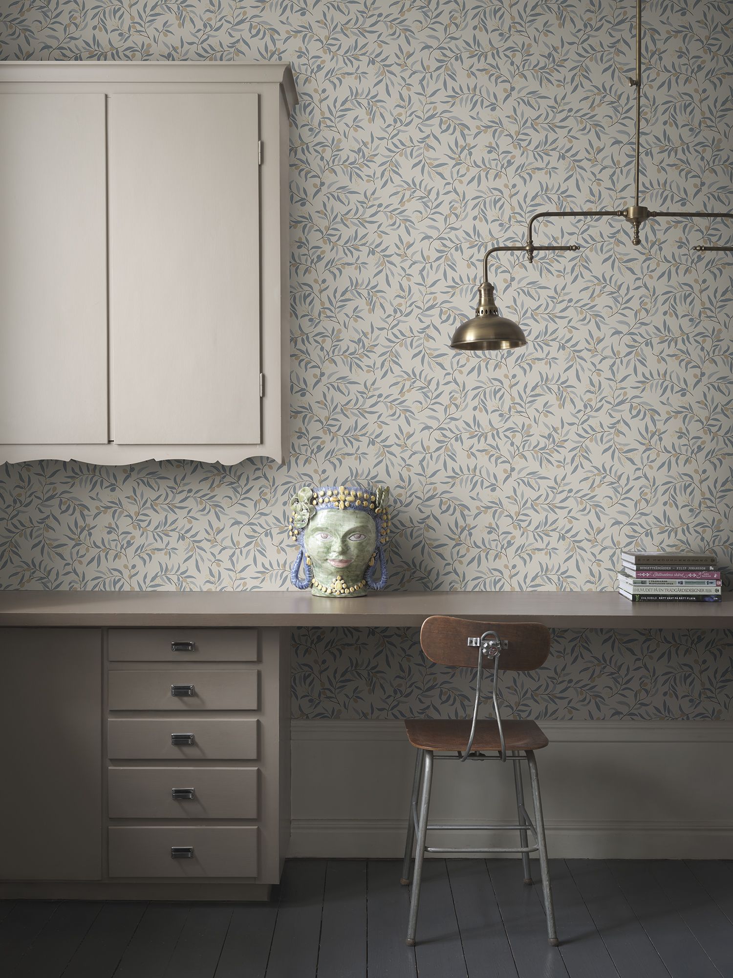 S10680 Olivia Light Blue Wallpaper by Sandberg
