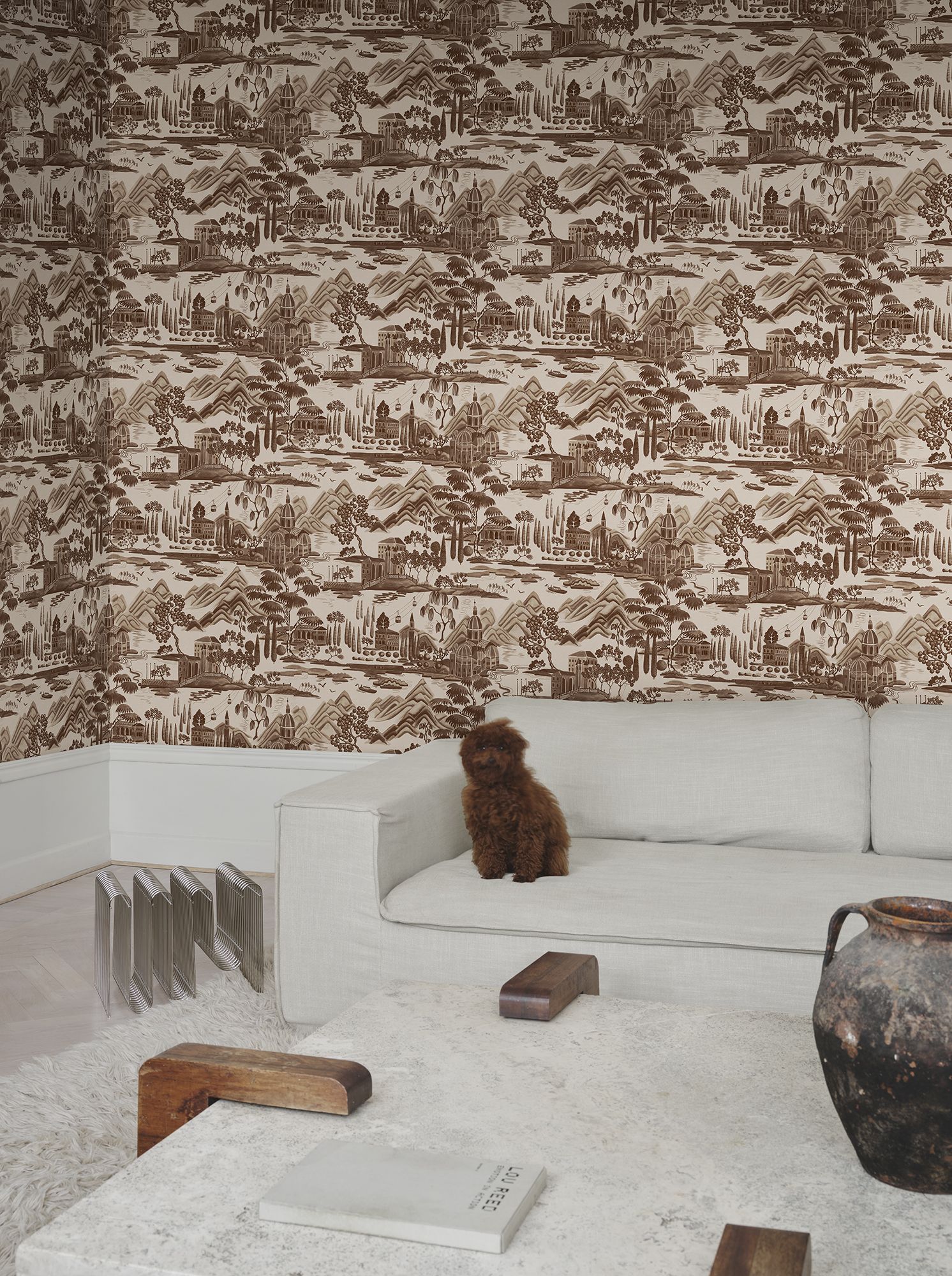 S10690 Lake Como Brown Wallpaper by Sandberg