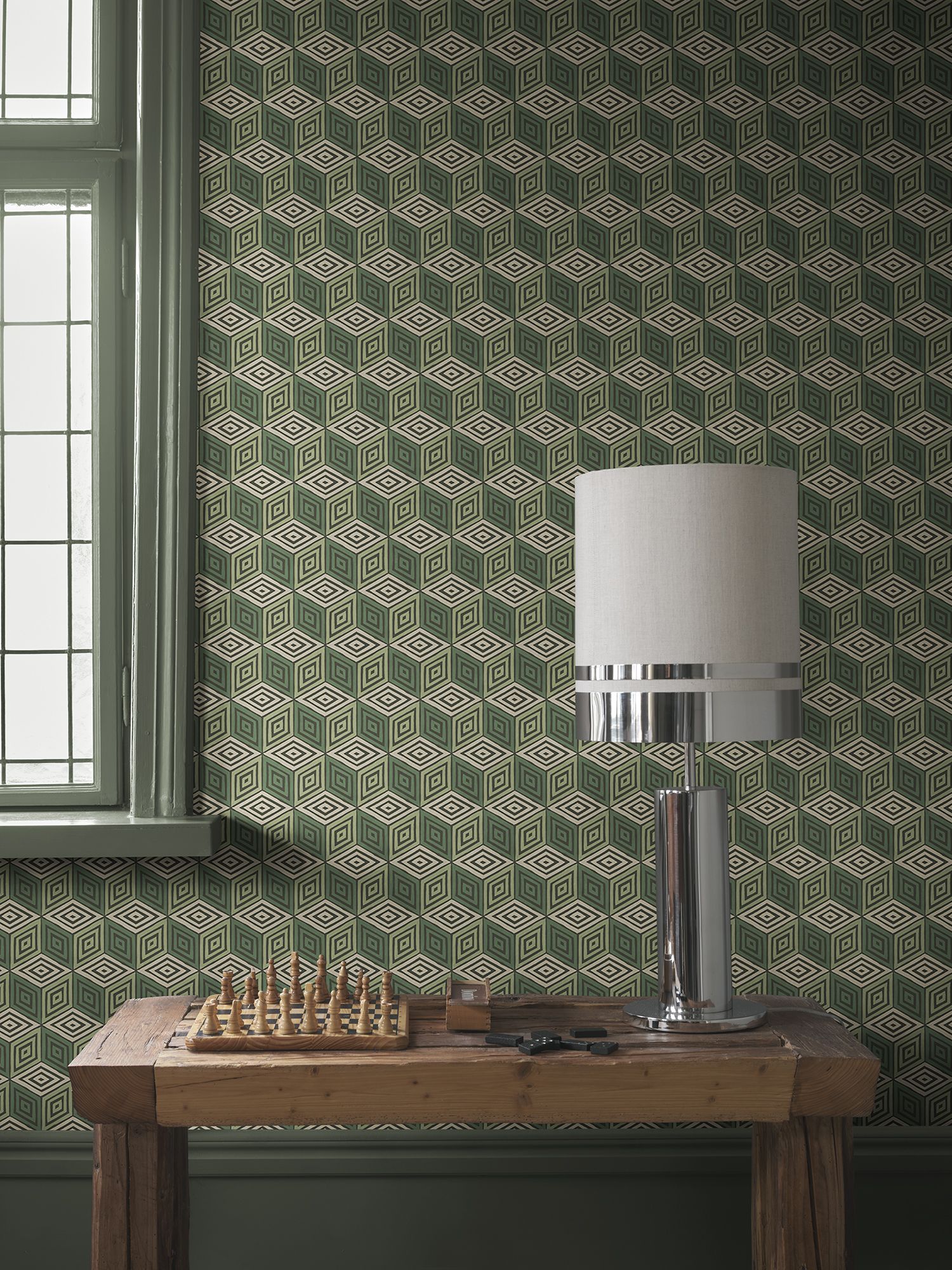 S10692 Chiara Green Mural by Sandberg