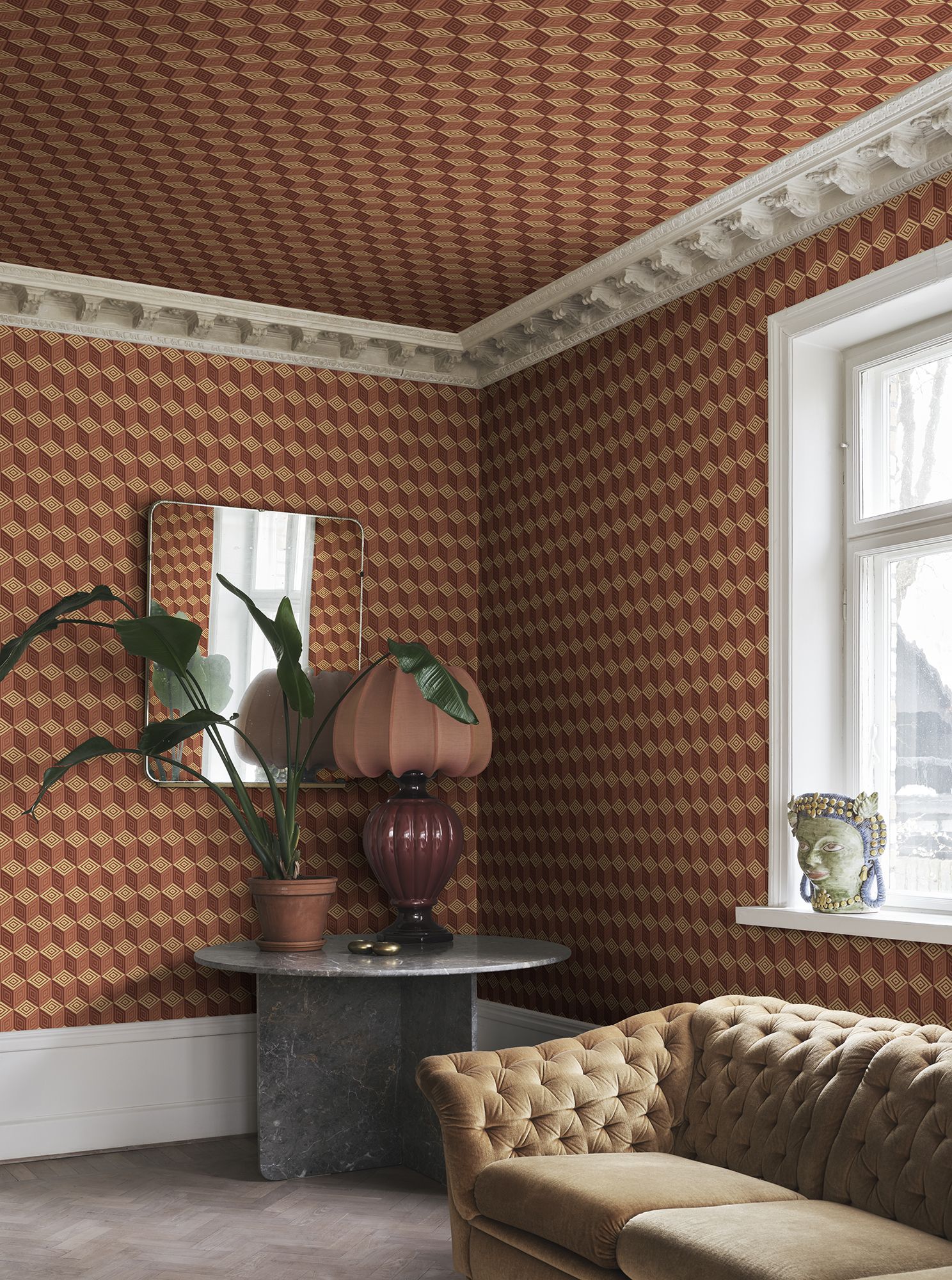 S10693 Chiara Terracotta Mural by Sandberg