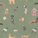 Green Taiga and Friends Familjen Mural by Sandberg