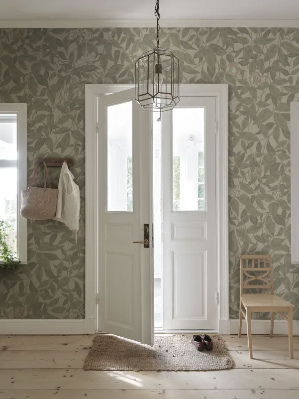 S10718 Garden Green Linnea Mural Sandberg Edition Mural by Sandberg