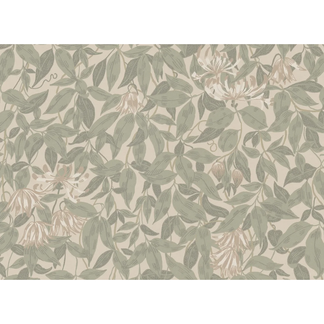 S10718 Garden Green Linnea Mural Sandberg Edition Mural by Sandberg
