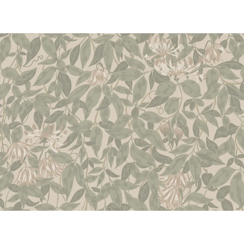 S10718 Garden Green Linnea Mural Sandberg Edition Mural by Sandberg