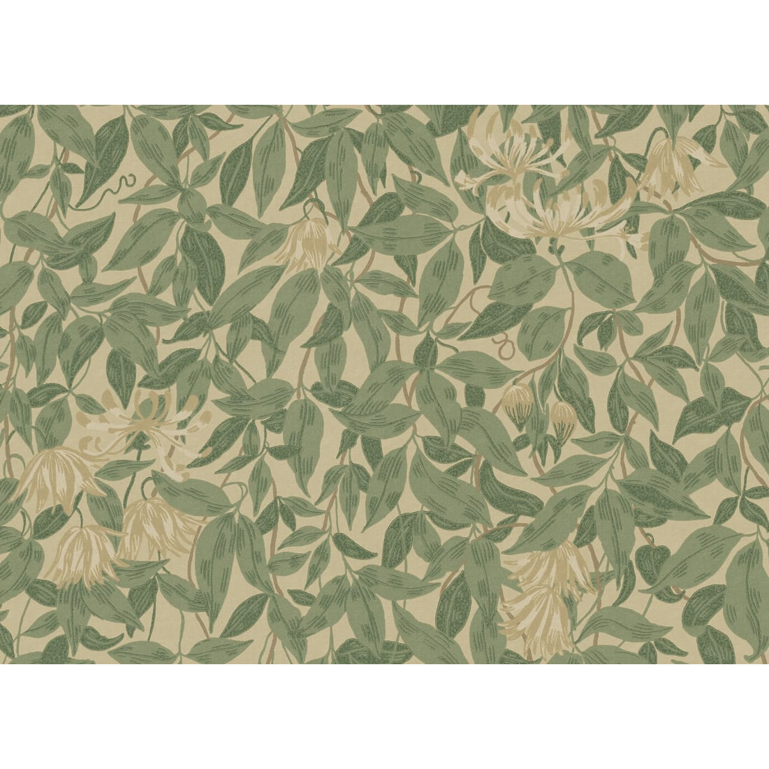 S10720 Green Linnea Mural Sandberg Edition Mural by Sandberg