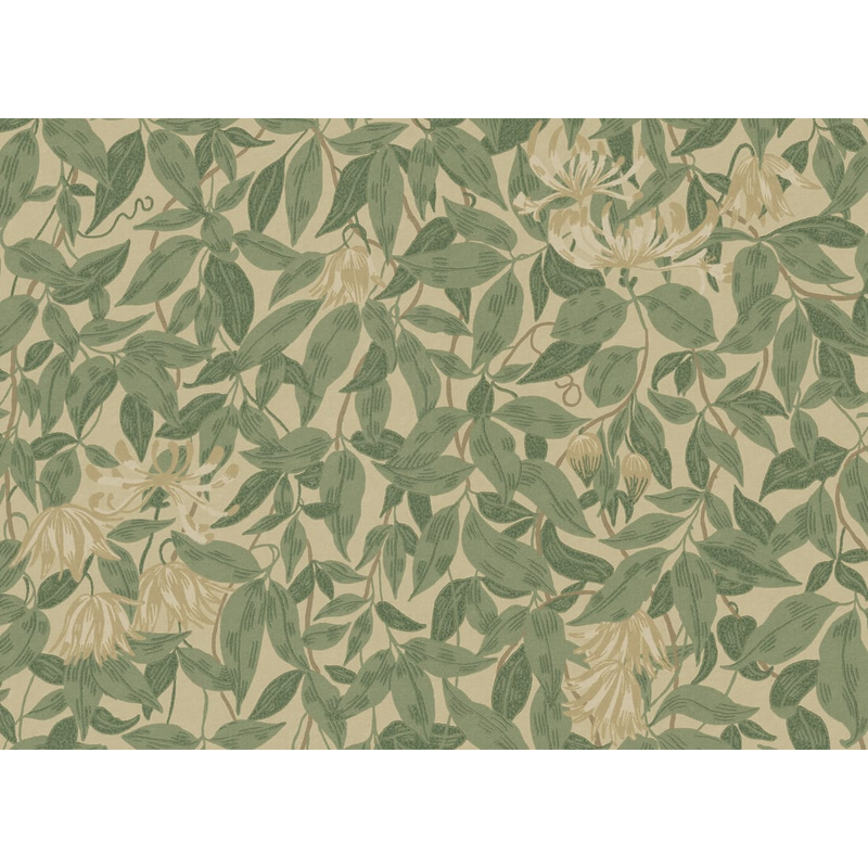 S10720 Green Linnea Mural Sandberg Edition Mural by Sandberg