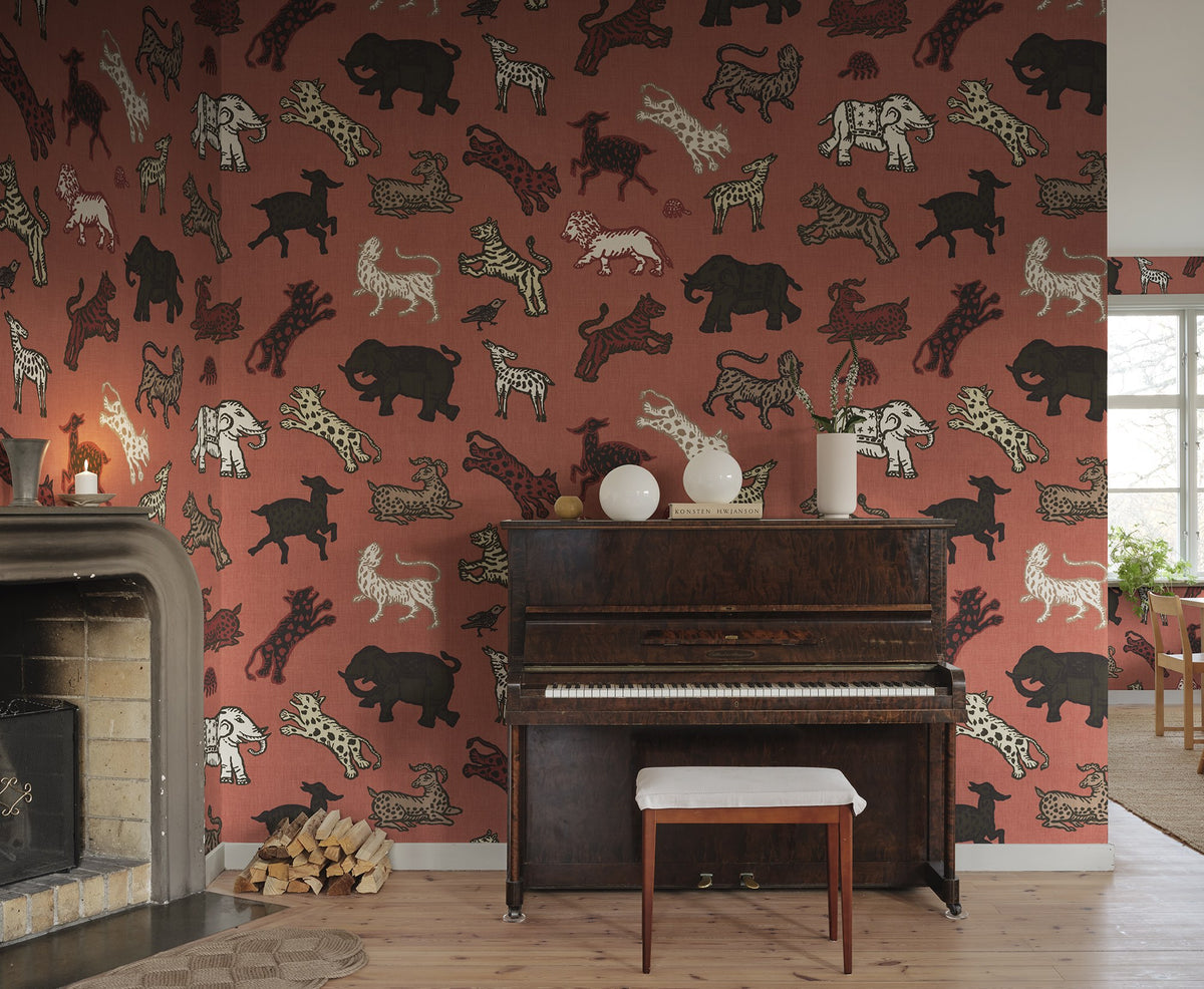 S10725 Leonard Red Heritage Mural by Sandberg