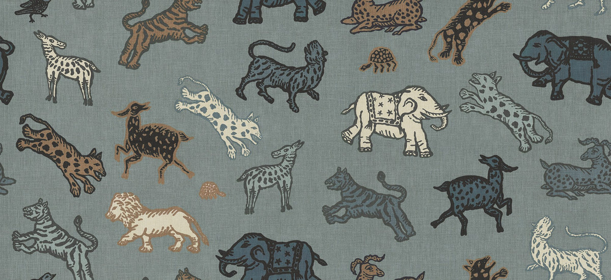 S10727 Leonard Misty Blue Heritage Mural by Sandberg