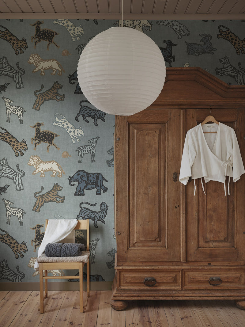S10727 Leonard Misty Blue Heritage Mural by Sandberg