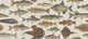 Scandinavian Fishes Beige Heritage Mural by Sandberg