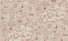 S10735 Ferdinand Burgundy Heritage Mural by Sandberg