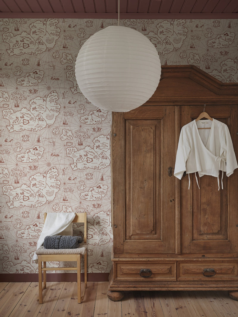 S10735 Ferdinand Burgundy Heritage Mural by Sandberg