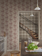 S10736 Leopold Burgundy Heritage Mural by Sandberg