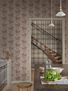 S10736 Leopold Burgundy Heritage Mural by Sandberg