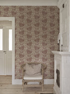 S10736 Leopold Burgundy Heritage Mural by Sandberg