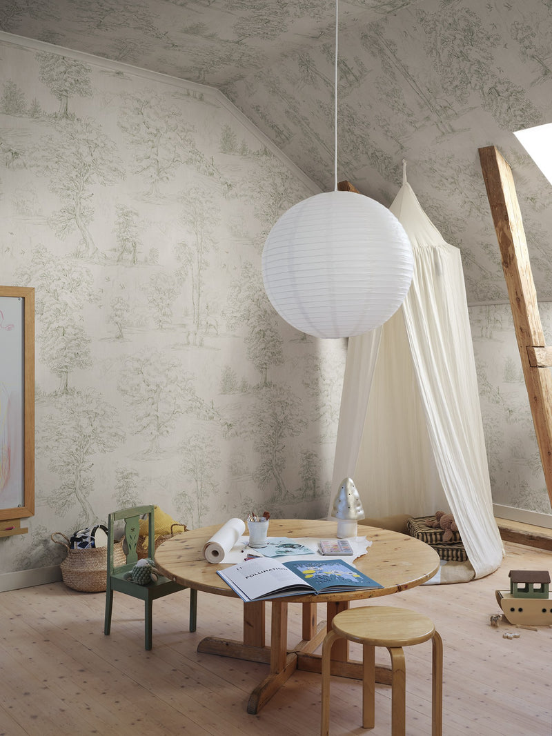 S10742 Montfort Olive Green Heritage Mural by Sandberg
