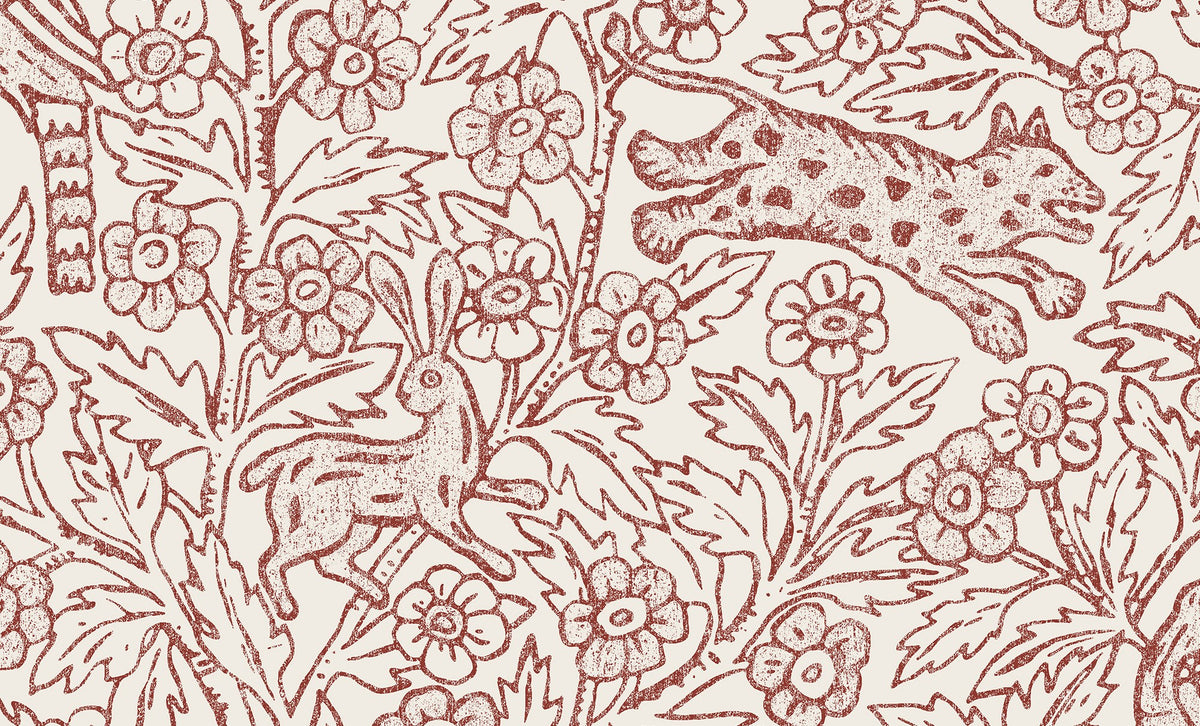 S10743 Eden Red Heritage Mural by Sandberg