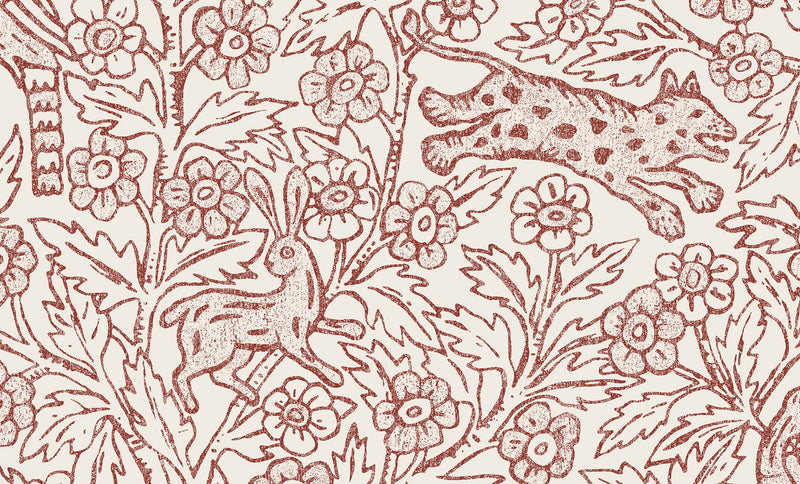 S10743 Eden Red Heritage Mural by Sandberg