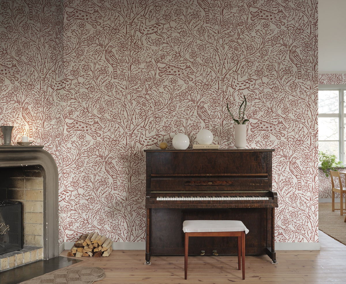 S10743 Eden Red Heritage Mural by Sandberg
