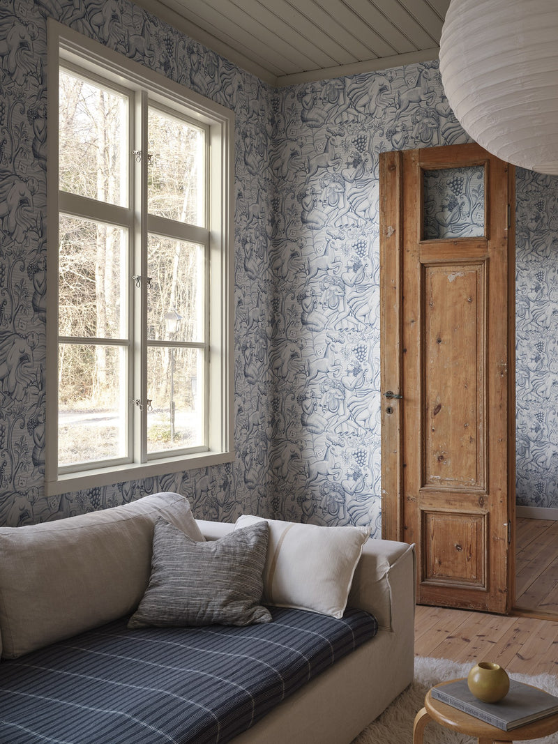 S10755 Baccus Light Blue Heritage Mural by Sandberg