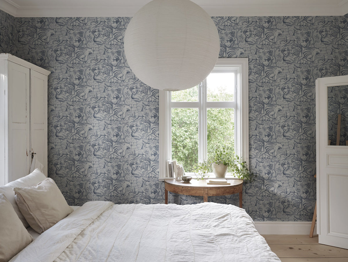 S10755 Baccus Light Blue Heritage Mural by Sandberg
