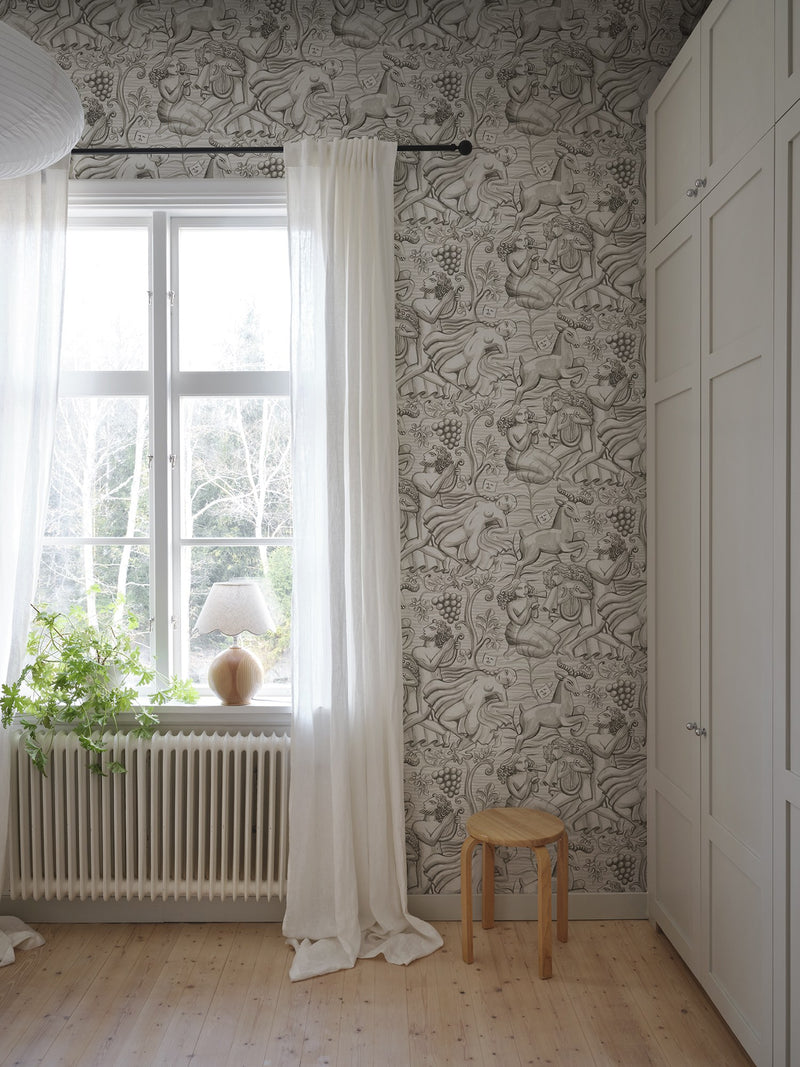 S10757 Baccus Graphite Heritage Mural by Sandberg
