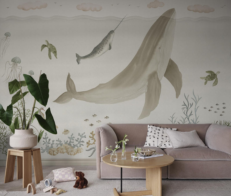 S10758 Beige Sally Familjen Mural by Sandberg