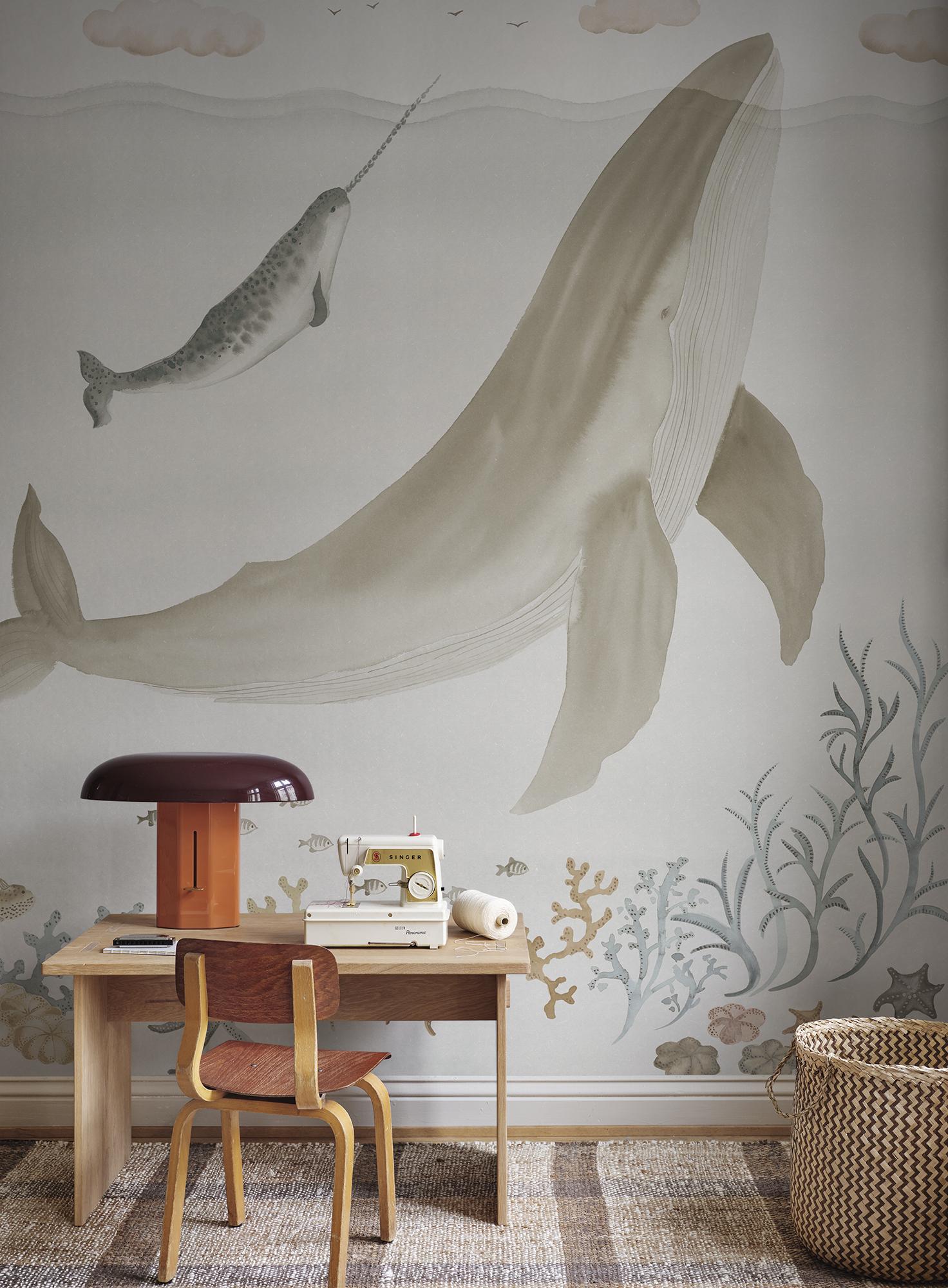 S10758 Beige Sally Familjen Mural by Sandberg