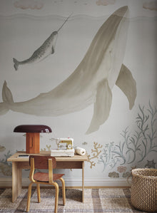 S10758 Beige Sally Familjen Mural by Sandberg