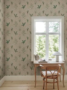 S10762 Green Louise Herbarium Mural by Sandberg