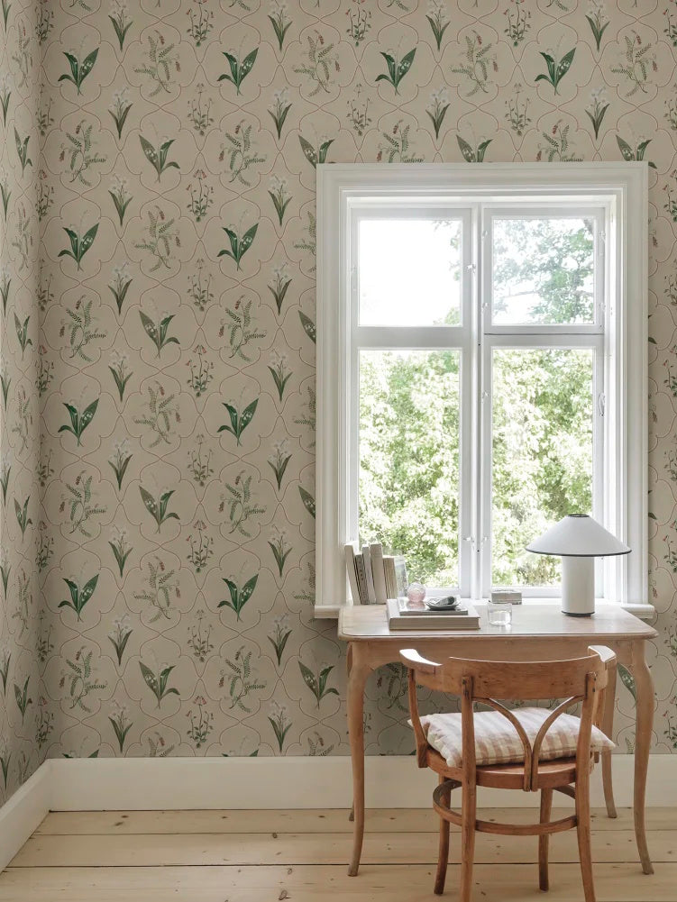 S10762 Green Louise Herbarium Mural by Sandberg