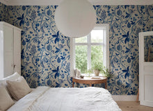 S10763 Blue Tree of Life Mural Herbarium Mural by Sandberg