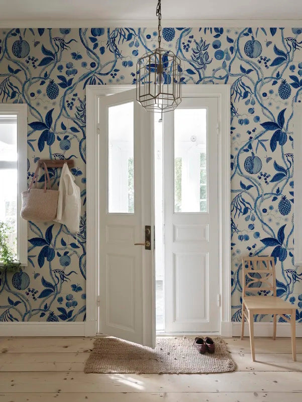 S10763 Blue Tree of Life Mural Herbarium Mural by Sandberg