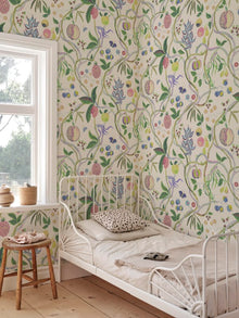 S10764 Pastel Tree of Life Mural Herbarium Mural by Sandberg