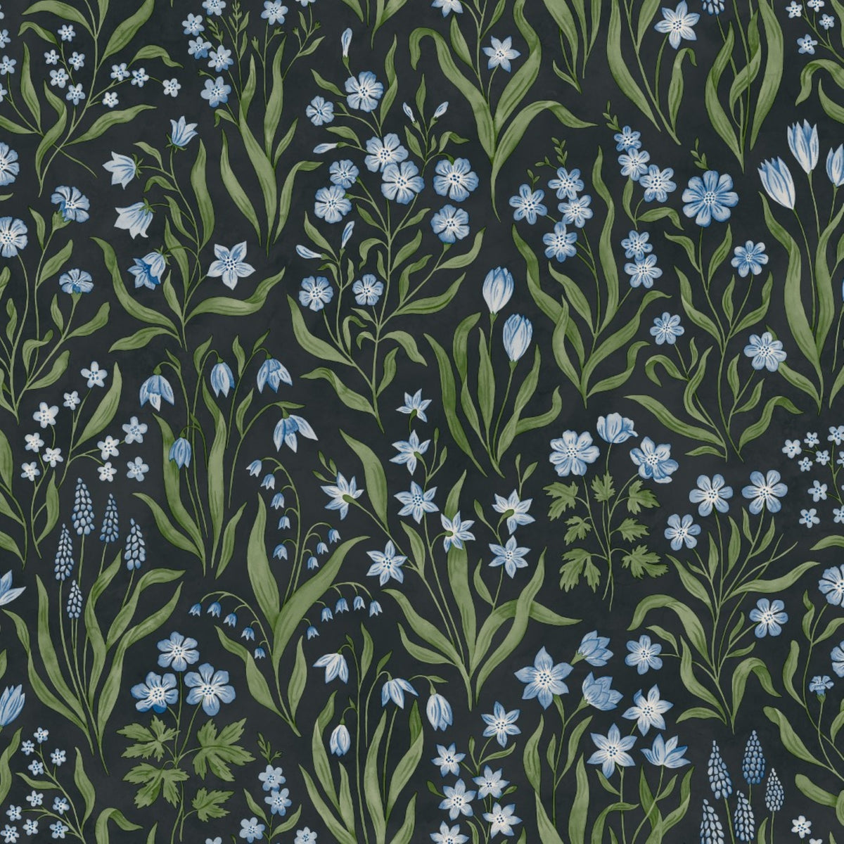 Märta Charcoal Kolonin II Wallpaper by Sandberg