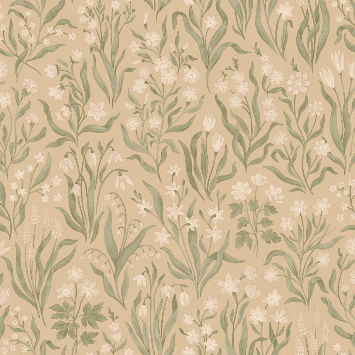 Märta Beige Kolonin II Wallpaper by Sandberg