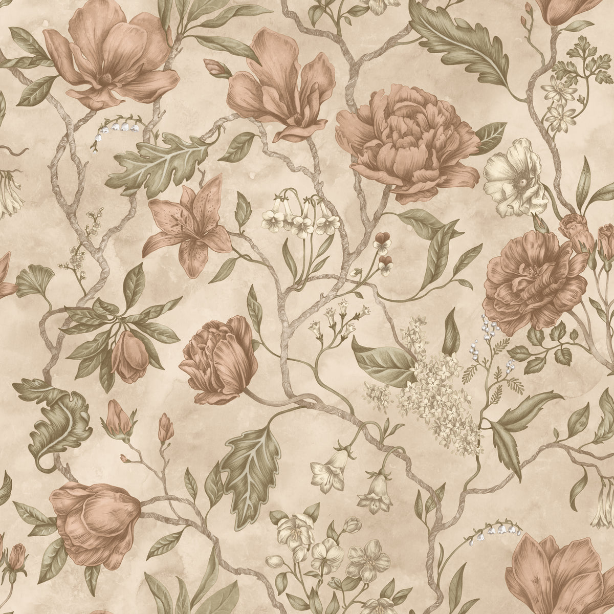 Linda Blush Kolonin II Wallpaper by Sandberg
