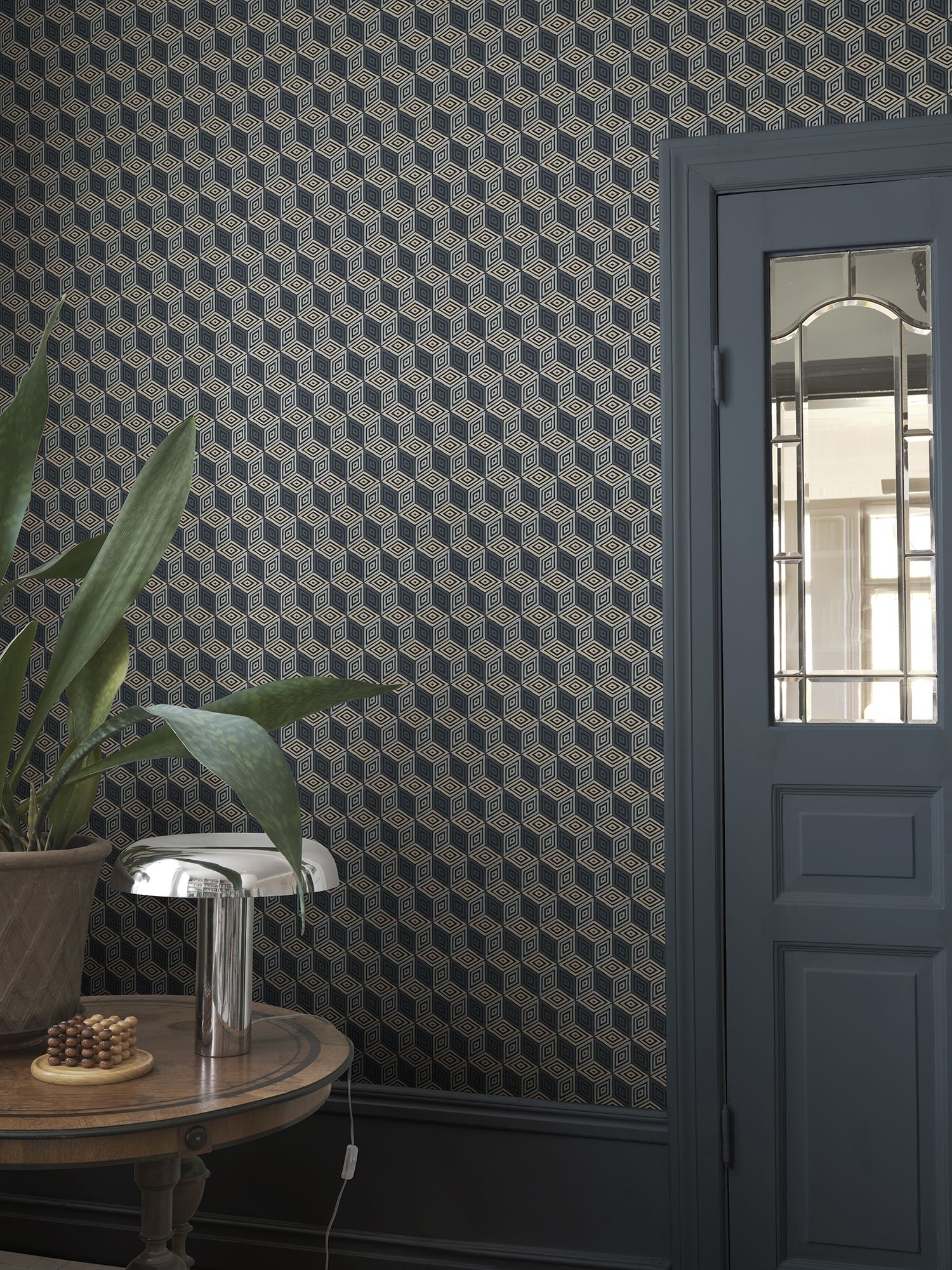 S10805 Chiara Dark Blue Mural by Sandberg