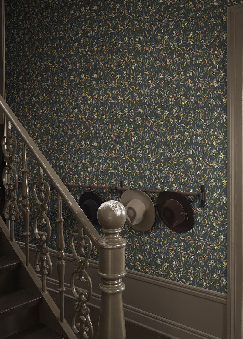 S10807 Olivia Charcoal Wallpaper by Sandberg