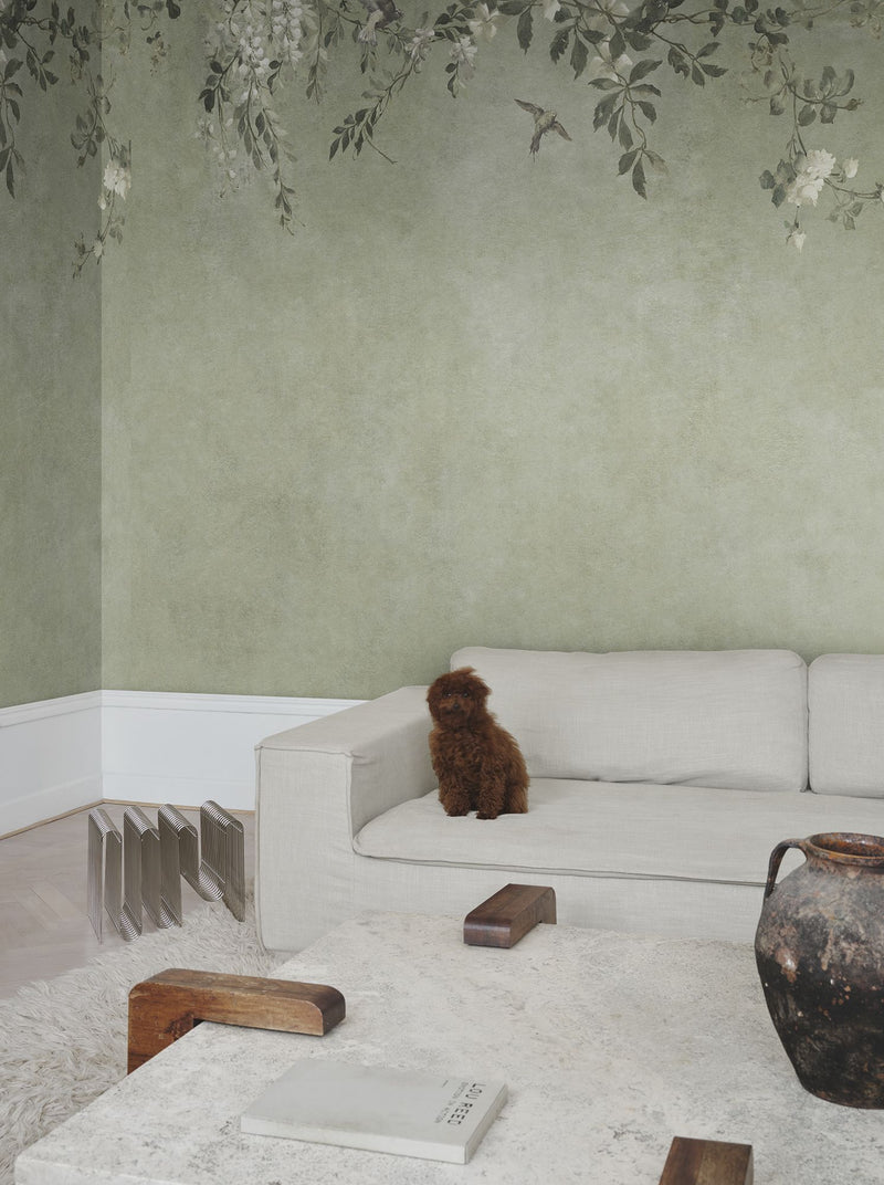 S10812 Nico Sage Green Mural by Sandberg