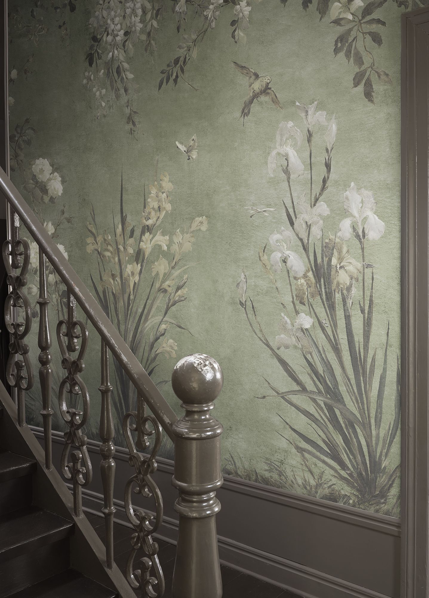S10815 Nicola Sage Green Mural by Sandberg