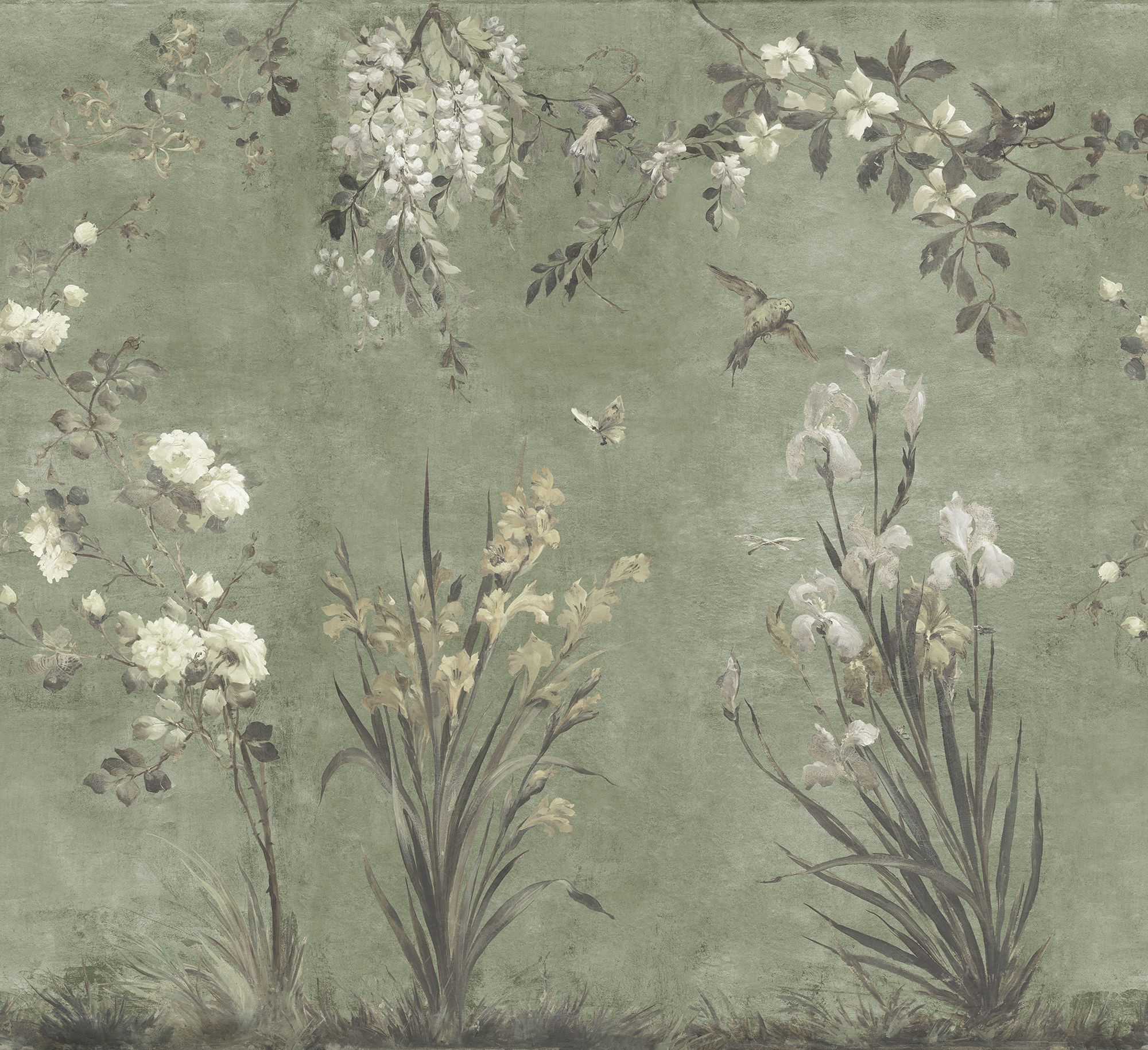 S10815 Nicola Sage Green Mural by Sandberg