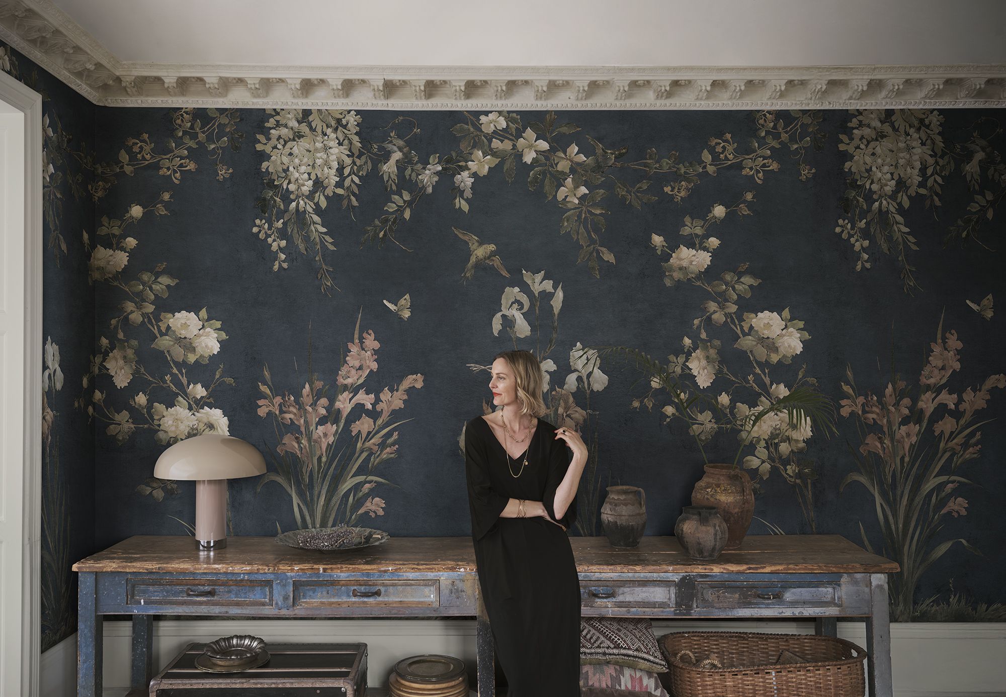 S10816 Nicola Classic Blue Mural by Sandberg