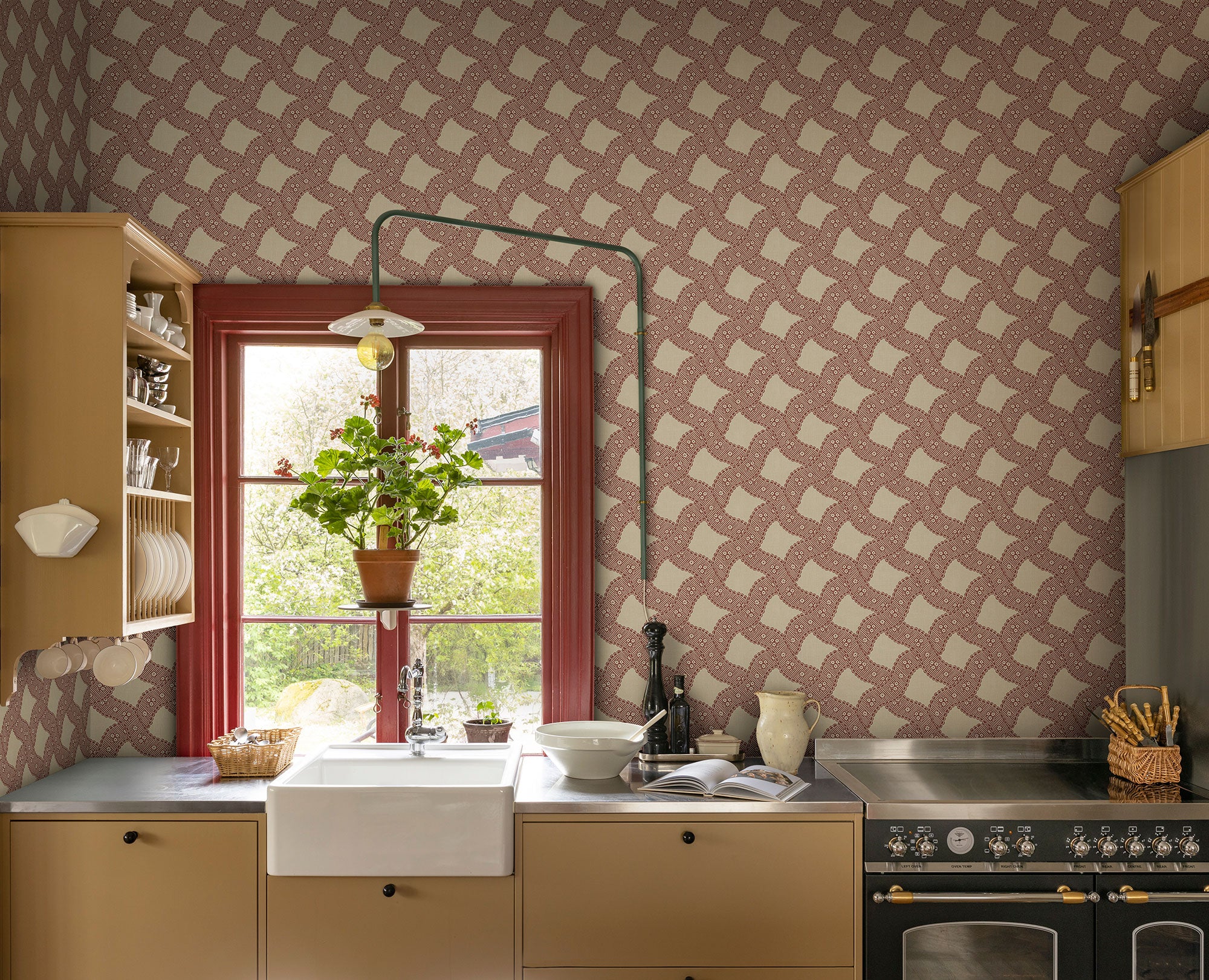 S10820 Red Annie Rosa & Friends Wallpaper by Sandberg