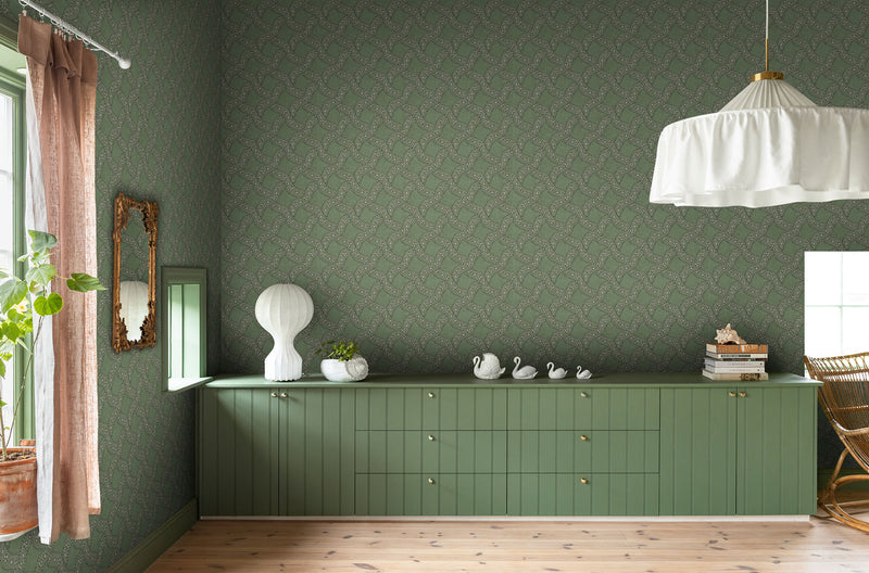 S10822 Green Annie Rosa & Friends Wallpaper by Sandberg
